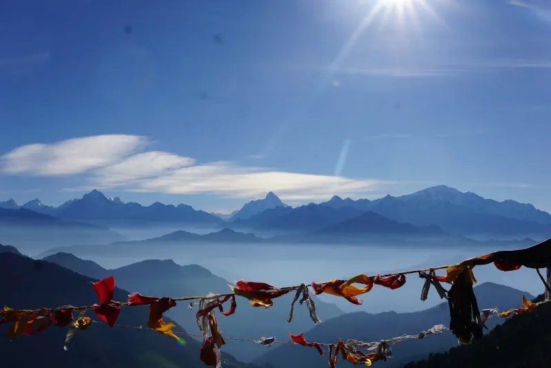 View of Mt Nanda Devi and surrounding peaks from Rudranath. | © MountRoutes