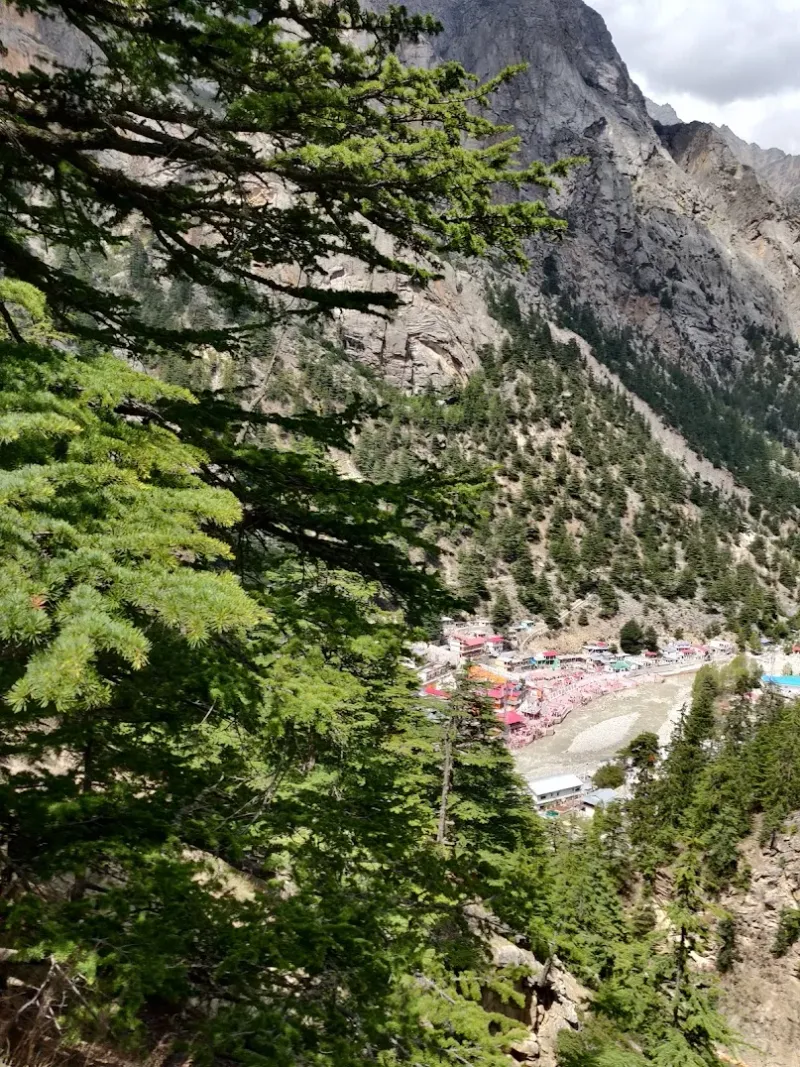 Looking back at the spiritual hub of Gangotri as we climb higher into the rugged wilderness. | © MountRoutes